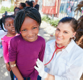 woman and a kid smilling